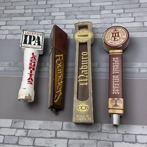 Bundle of 4 Beer Taps- Lagunitas IPA, Founder's, Cigar City Brewing,Mother Earth
